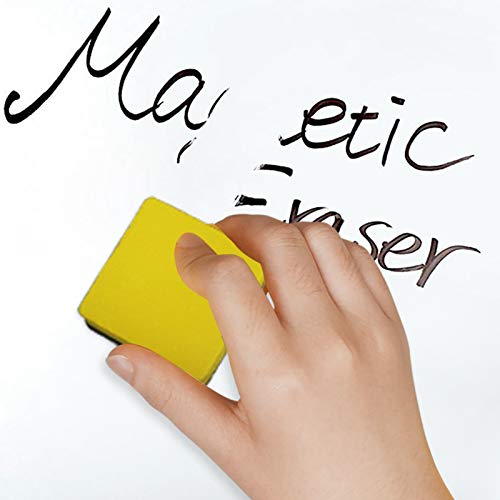 40 Pack Magnetic Whiteboard Dry Eraser Dry Erase Erasers Bulk Chalkboard Eraser Cleaner for Classroom, Office (2 x 2 inch, Yellow) image 8