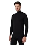 Heat Men's Lightweight Mock Base Layer Thermal Top | Form Fitting | Long Sleeve| 4-Way Stretch