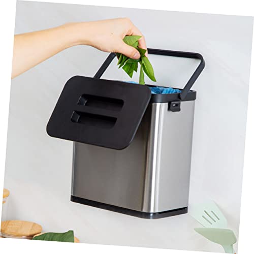 Caneca de basura rectangular de acero inoxidable Mobestech miniatura 4