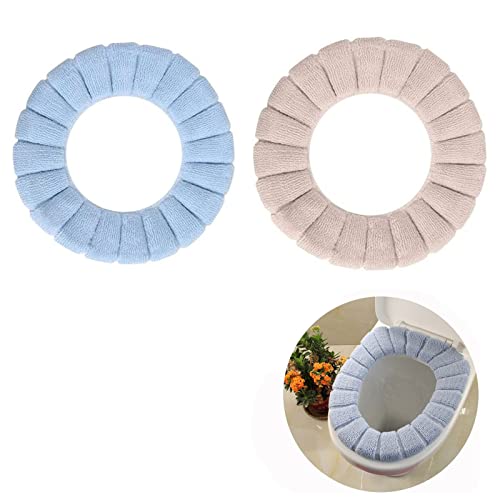 Fundas Asiento Inodoro, Cojín Asiento Inodoro, Asiento Inodoro Lavable, 2PCS Invierno Asiento Inodoro Alfombrilla Asiento Inodoro Cubiertas Asiento Inodoro Asiento Inodoro Caliente Cover