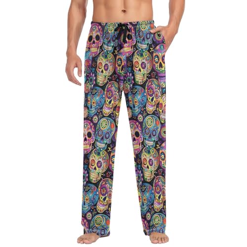 ALAZA Shells Pajama Pants Mens Lounge Pjs Men's Pajama Bottoms with Pockets Drawstring S4