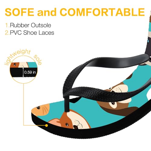 Flip Flops for Women Men Mixed Pet Cute Non Slip Rubber Summer Thong Sandals Comfortable Shower Pool Beach Shoes House Casual Waterproof Slides Indoor Outdoor Home Bathroom Slippers3