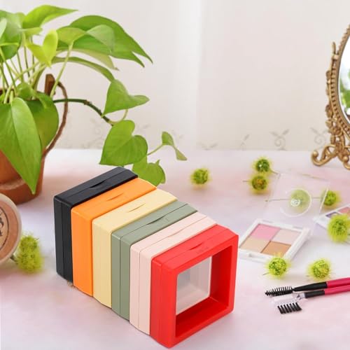 Image of 4 PCS 3D Floating Frame Display Holder Stands, Coins Display Case Travel Portable PE Film Jewelry Storage Box Transparent Display Organizer for Challenge Coins, AA Medallions, 9*9*2 cm