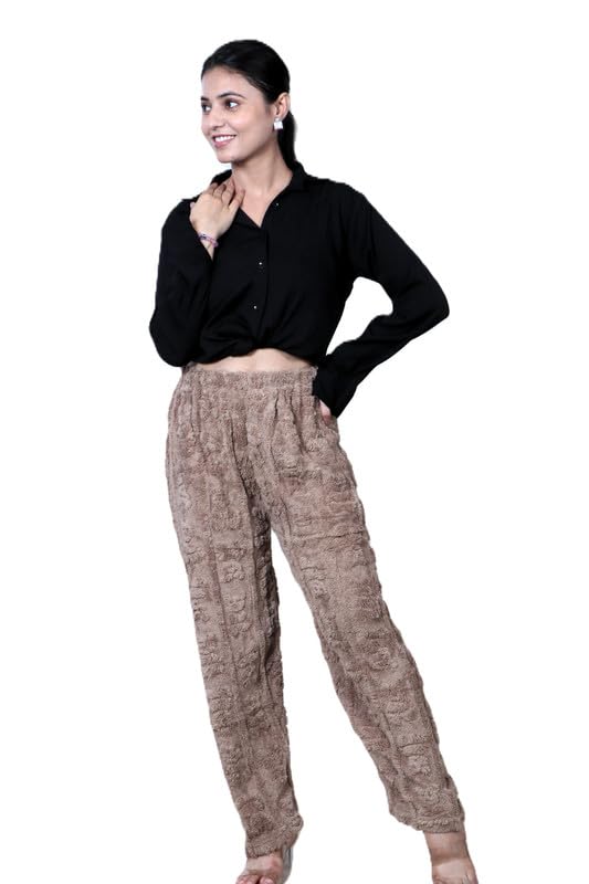 chhabili Womens Woolen Purple Nightwear Pajama | Winter Warm Trouser | Soft & Comfortable Lounge Pants for Ladies || Free Size - XS to L-picture-11