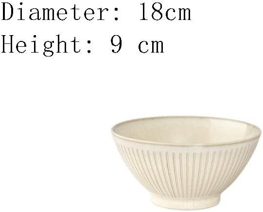 High Legged Large Capacity Ceramic Soup Bowls Instant Noodle Thick Restaurant Ramen