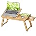 Price comparison product image SONGMICS Laptop Table Laptop Stand Breakfast Tray Folding Legs Bed Sofa Height Adjustable for up to 15.6 inch Laptops (61-68.3) x 34.9 x (22.5-32) cm Natural LLD01N