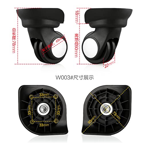 Luggage Wheel,Luggage Suitcase Wheels, DIY Plastic Wheel Replacement Luggage Travel Suitcase Wheels Suitcase Wheel Repair Replace Luggage Wheels (W003)2