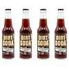 Rocket Fizz Dirt Soda Flavor | Cane Sugar | Craft Soda Pop Drinks | 12 oz in Glass Bottle 4 Pack