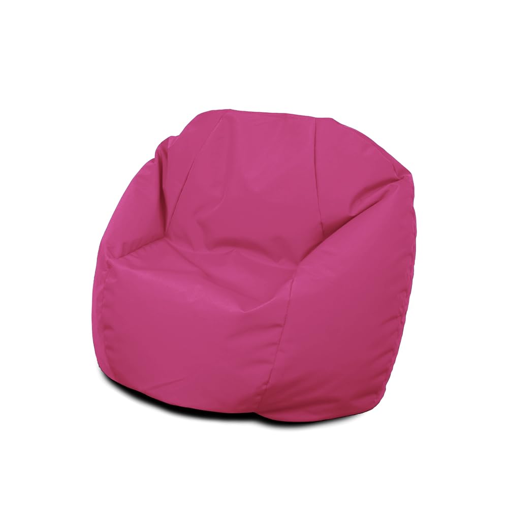 Large High Back Childrens Bean Bag Chair - 67(D) x 67(W) x 62(H) Lightweight Comfortable Beanbag Ergonomic Kids Beanbag Lounger - Recliner Seating Breathable Fabric for Bedroom Lounge (Pink)