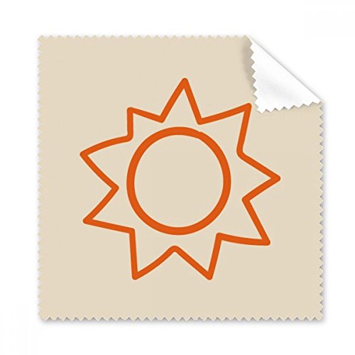 Idée cadeau chiffon de nettoyage original avec motif de soleil orange 5pcs