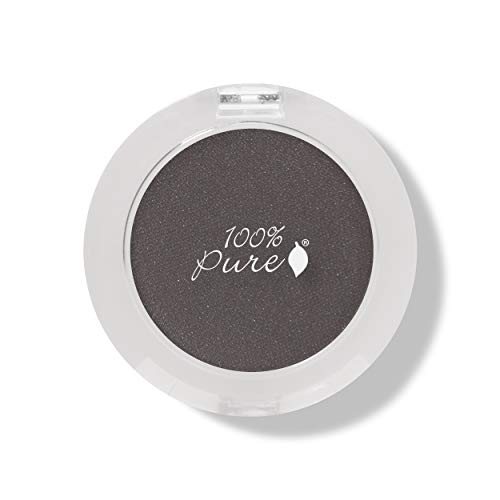 100% PURE Pressed Powder Eye Shadow (Fruit Pigmented), Cacao Shimmer Eyeshadow, Buildable Pigment, Easy to Apply, Natural Makeup (Matte Espresso Brown w/ Cool Undertones) - 0.07 oz