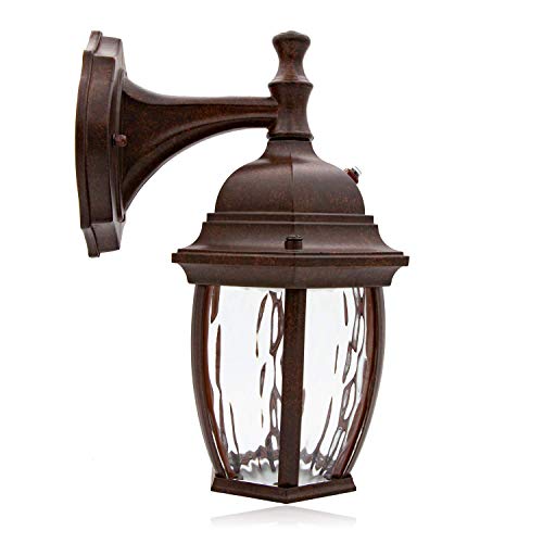 Maxxima Led Outdoor Wall Light - Features Clear Water Glass, 3000K Warm White, 580 Lumens, Dusk To Dawn Photocell Light Sensor, Patio Or Porch Sconce Fixture thumb #6