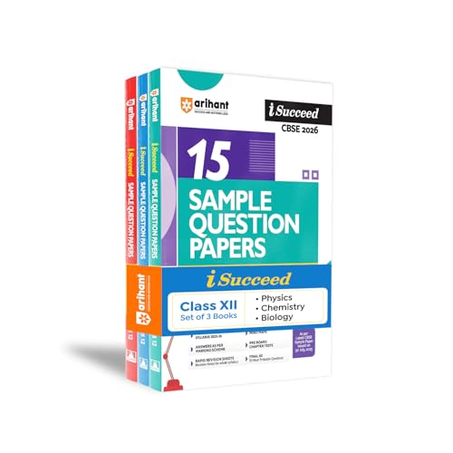 Image of Arihant i-Succeed CBSE Sample Question Papers 2026 Physics, Chemistry & Biology Class 12 (Set of 3) | 15 Sample Question Papers | Rapid Revision ... on CBSE Sample Paper | Engliah Medium
