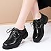 OKJ Oxford Shoes for Women, Black Womens Oxford Shoes Leather Platform Women's Oxfords Comfortable Dressy Slip On, Lace Up Loafers Casual Work Business Dress Office Oxfords Shoes for Women Black 7.0