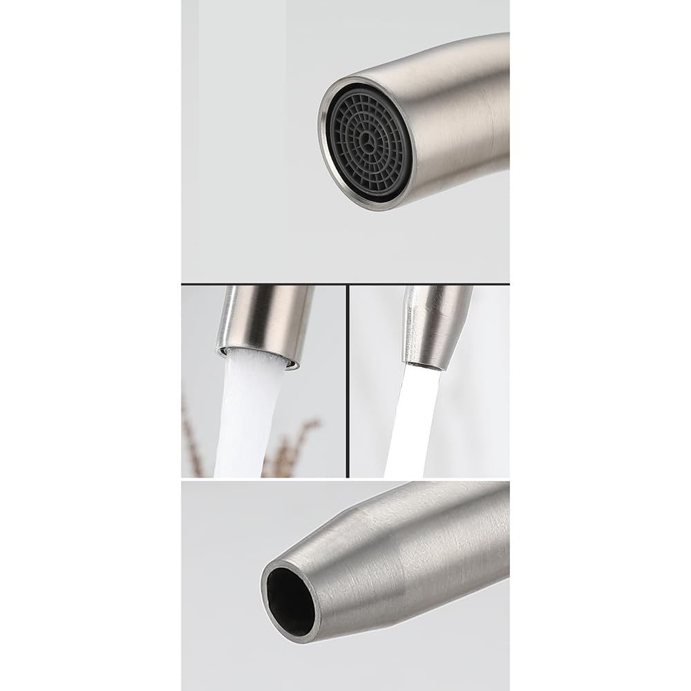 Grifo de Cocina Osmosis 3 Vias Giratorio Acero Inoxidable 3 en 1 Grifo para Fregadero de Cocina-Cepillado