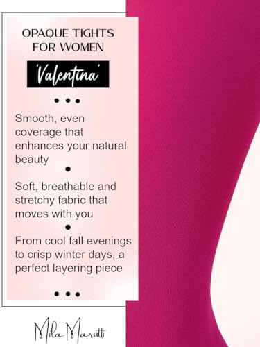Image of Mila Marutti Opaque Tights for Women | Soft Stockings Pantyhoseier | - Made in EU