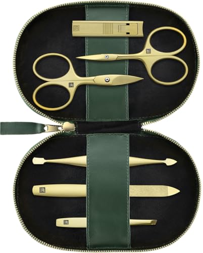 ZWILLING Set de soin des ongles 6 pièces, étui en cuir de pomme, Premium