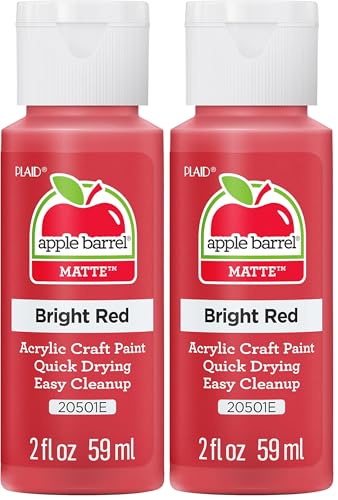 Image of Apple Barrel Acrylic Paint in Assorted Colors (2 oz), 20501, Bright Red (Pack of 2)