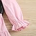 LXXIASHI 2PCS Infant Baby Girl Outfit Lapel Long Sleeve Button Down Shirt Dress + PU Crop Tops Waistcoat (Black Pink, 4-5T)