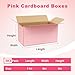 11x6x6 Inches Shipping Boxes Medium, 30 Pack Corrugated Cardboard Boxes, Pink Mailing Boxes for Small Business Packaging