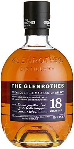 The Glenrothes 18 Jahre Speyside Single Malt Scotch Whisky, mit Geschenkverpackung, fruchtiges Aroma mit süßem Finish, 43% Vol, 1 x 0,7l Cover