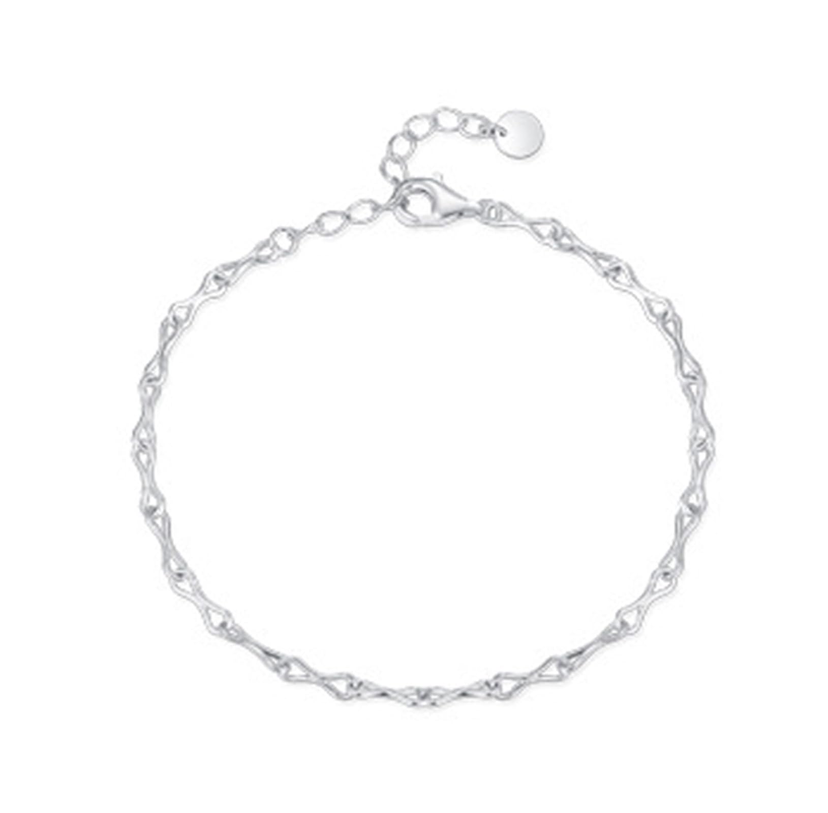 Pulsera para boda, símbolo de infinito, PT950 y oro blanco de 9 K, 14 y 18 quilates