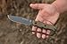 Tops Knives Spirit Hunter x3 Full Tang Fixed Blade- Brown Leather Sheath w/Dangler (Green Canvas/Black Canvas Micarta)