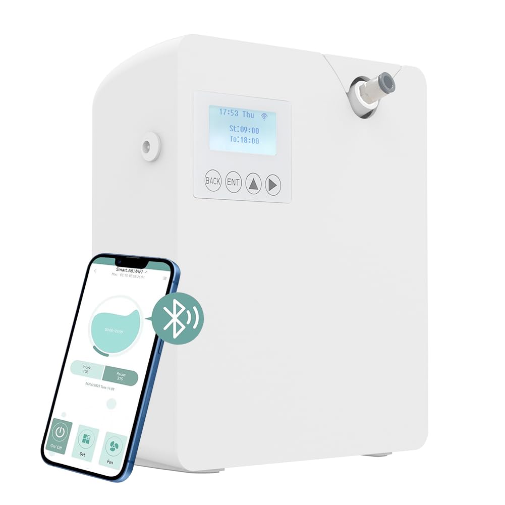 Zertylre Smart Scent Air Machine with Professional Nebulizing Technology for Home, Waterless Essential Oil Diffuser 300ml, HVAC Diffuser for Essential Oils for Large Room, Business, Office, Spa Room
