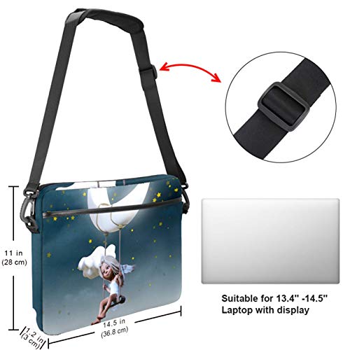 Protector para laptop de 14 pulgadas contra arañazos con diseño de luna multicolor 5