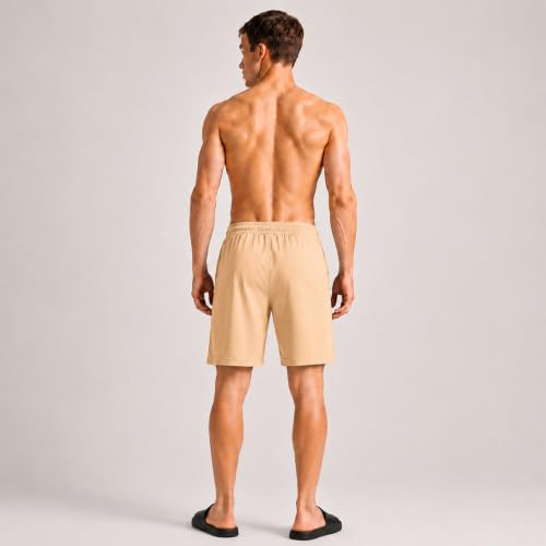 Image of Pepe Jeans Men's Solid Cotton Poly Blend Regular Fit Active Shorts | Lightweight Athleisure Shorts for Gym, Sports & Casual Wear | Soft Breathable Fabric | Elastic Waist with Drawcord | Side Pockets