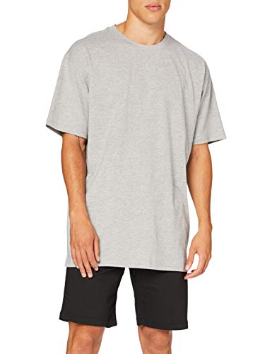 Build Your Brand BY102-Heavy Oversize tee Camiseta Hombre, Gris (Grey), L