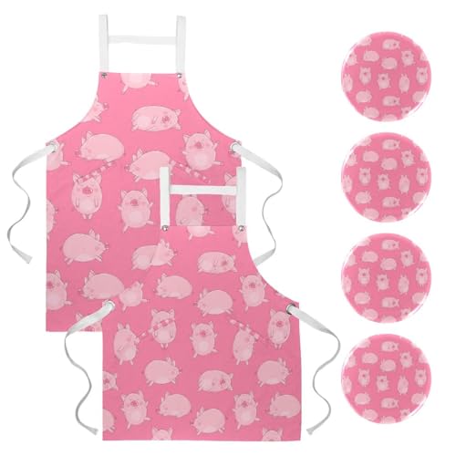 Tablier de serveuse lot de 2 avec broches pour restaurant bistrot et nettoyage