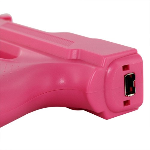 Skque®Vibration Motion Plus Gun Pistol for Nintendo Wii Remote Controller,Pink