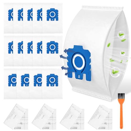 14Pack C3 Hoover Vacuum Cleaner Bags for Miele gn Hoover Bags 3D AirClean, for Miele GN Vacuum Bags Compatible with miele Complete C3 C2, Classic C1, S227 S240 S270 S400 S400i S600 S2 S5 S8 Series