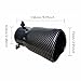 CREHNIL Carbon Fiber Heart Shaped 2.5 Exhaust Tip Bending Muffler Kit 2.25 Inlet System Car Mods Black (single exhaust)