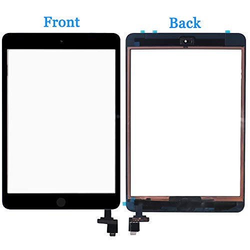 New Touch Screen Replacement Parts Replacement for iPad Mini 1/iPad Mini 2 (black) with IC Chip,Home Button, Complete Repair Tools Kit, Camera Holder, Pre-Installed Adhesive A1432 A1454 A1455 A1489 A1 - Thumbnail 2