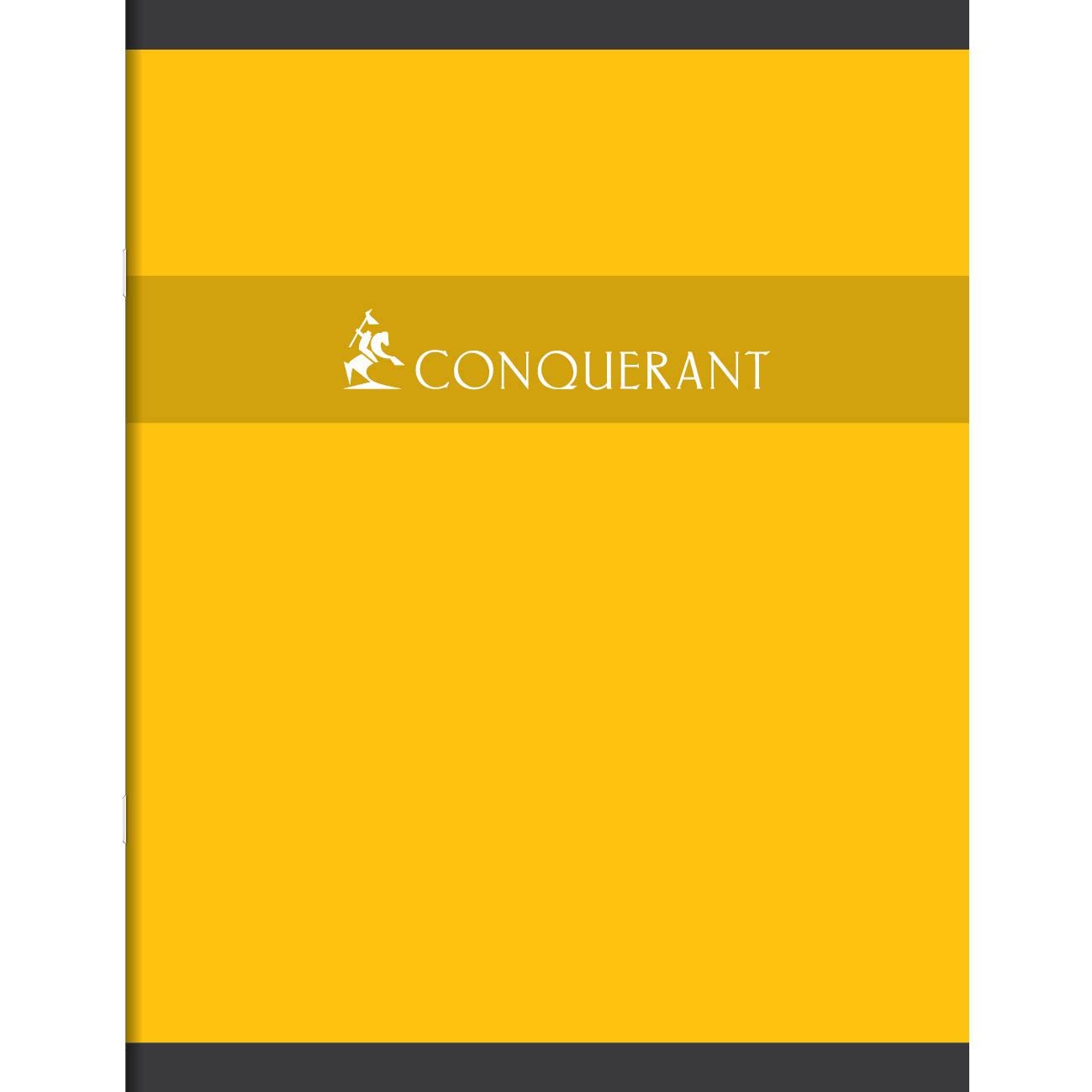 CONQUERANT Lot de 10 Cahiers piqué 24 x 32 cm 192 pages 70g grands carreaux coloris aléatoires