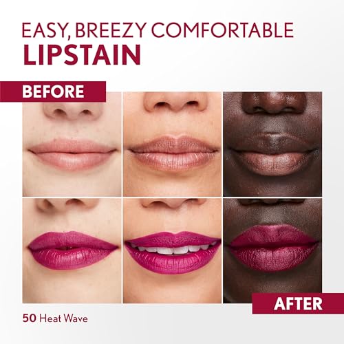 Covergirl Outlast Lipstain, 50 Heat Wave, Smooth Application, Precise Pen-Like Tip, Transfer-Proof, Satin Stained Finish, Vegan Formula, 0.06oz - image 3