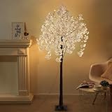 Cherry Blossom Tree Light, 6ft Lighted Trees for Decoration Inside, 450 LED Lights Artificial, Lighted Cherry Blossom Tree for Home Patio Party Festival Christmas Decor Warm White