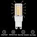 UNITEDLUX G9 LED Bulbs 5W(40W Halogen Equivalent) 400LM, Daylight White 5000K, 360 Degree Omni Beam Angle, Non-dimmable G9 Bi Pin Base for Chandeliers, Home Lighting(Pack of 6)