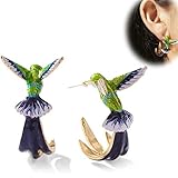 🦜 Kolibri-Ohrringe: Kolibri steht für Glück und symbolisiert Ewigkeit, Freude, Frieden, Weisheit und Hoffnung. Der blaue Zirkon vermittelt ein ruhiges Gefühl. Ziehen Sie diese Kolibri-Ohrringe an, spreizen Sie Ihre Flügel und fliegen Sie.