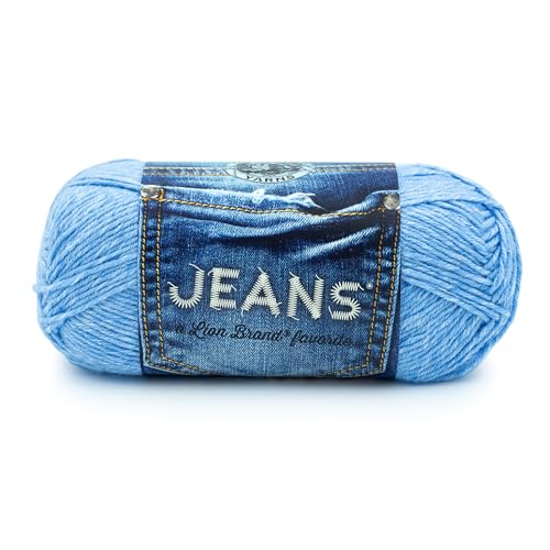 Image of Lion Brand Yarn, Soft Jeans Yarn for Crocheting and Knitting, Faded, 1 Pack