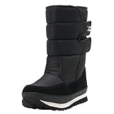 Shenda Men's Mid-calf Snow Boot E1038 Black 8.5US 42EU