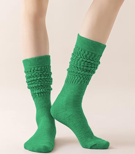 Image of Slouchy Socks for Women Stretchy Knee-High Scrunch Socks Soft Long Slouch Boot Socks