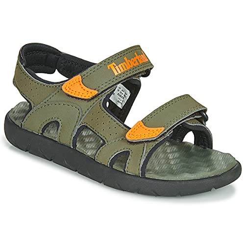 Timberland - Perkins Row 2-Strap, Sandalias con Punta Abierta Unisex Niños, Verde (Verde (Grape Leaf) Tb0a23sya581), 33 EU