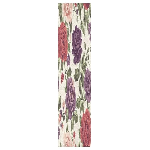 BOESI Graffiti Vintage Rose Skateboard Anti-Skid Tape Paper, No Bubble Anti-Skid 33.1 