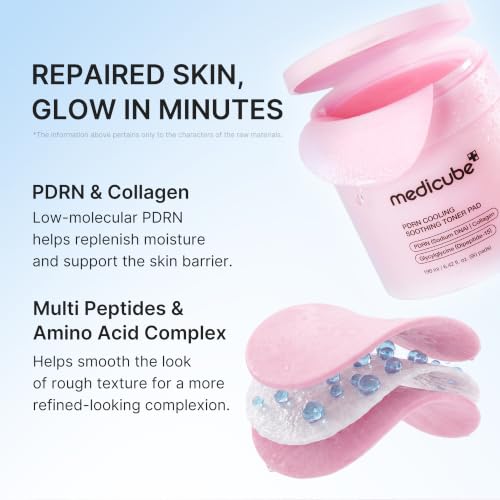 Image of medicube PDRN Cooling Soothing Toner Pads, Hydrating Facial Pads, 90 Pads