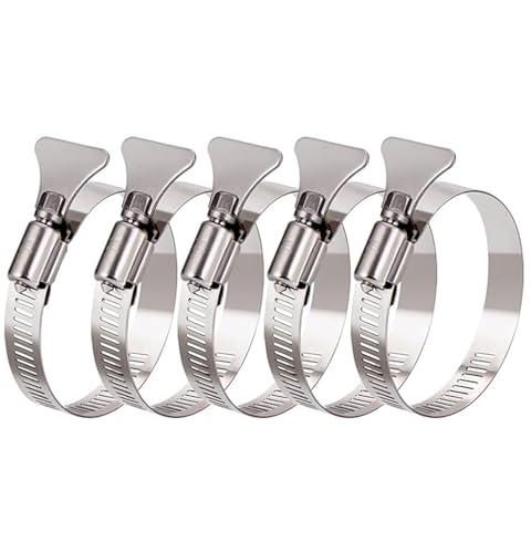 JDYYICZ 2 inch Hose Clamp, 5 PCS Adjustable 1.5