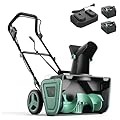 Garvee 20" Snow Blower Cordless - Brushless Motor 23FT Throwing Distance, 180° Rotating Chute Walkways Driveways Snow Thrower Blaster Dual LED Lights(with 2 * 4.0Ah Batteries)