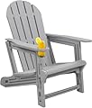 Aspect Living Adirondack Chairs - HDPE Weather Resistant, No Tools and Hardware Required 5-Minute Assembly, Patio, Firepit or Lawn Chairs, Grey